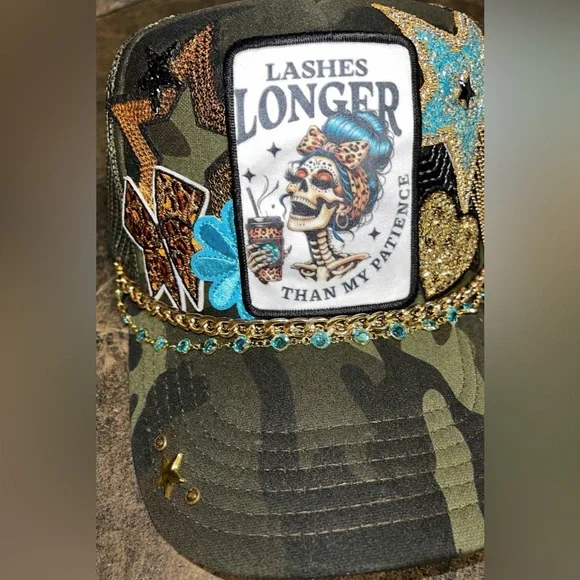 Camouflage Cap with Embellishments - Picture 1 of 1